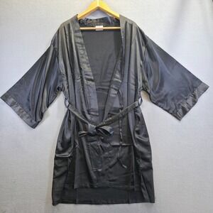 Mirko Women's Black Robe with Belt One Size